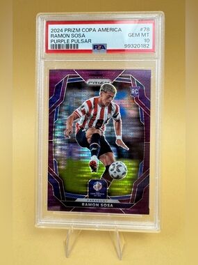 2024 Panini Prizm Copa America Ramon Sosa Purple Pulsar Out Of 49 RC #78 PSA 10